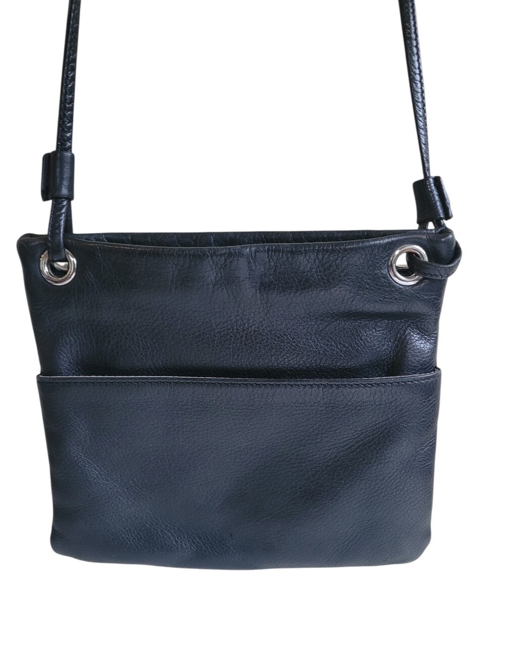 Margot 100% Leather Small Crossbody Bag Black